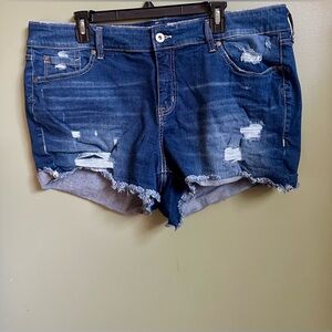 Distressed Denim Women Shorts